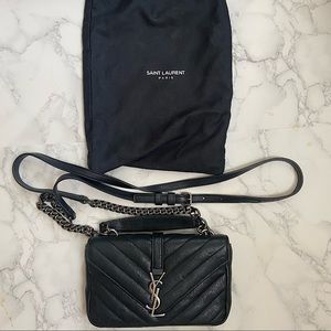 YSL C Wall Mono mini crossbody bag in black